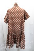 画像2: ヴィヴィアンウエストウッド 中古 / フラワー総柄プリーツ切替ワンピース 00(ワンサイズ) 茶  H-26-01-11-037-op-IN-ZH (2)
