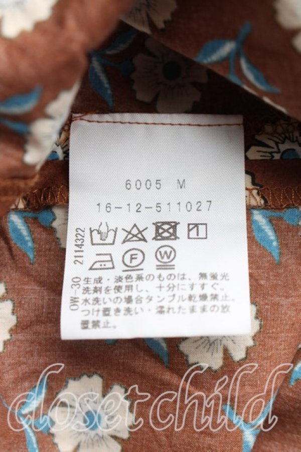 画像4: ヴィヴィアンウエストウッド 中古 / フラワー総柄プリーツ切替ワンピース 00(ワンサイズ) 茶  H-26-01-11-037-op-IN-ZH (4)