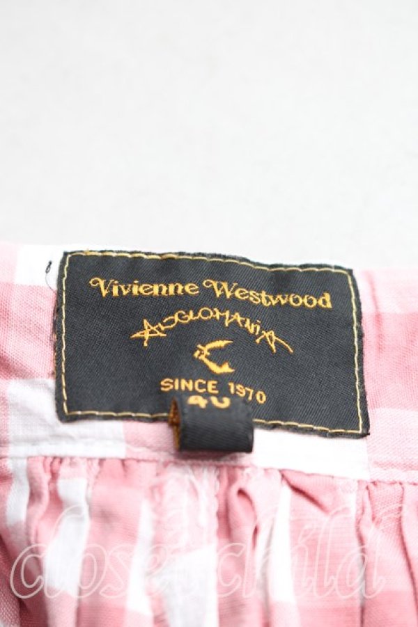 画像3: ANGLOMANIA 中古 / ギンガムチェックパンツ 40(9号相当) ピンク  H-26-01-11-004-pa-IN-ZH (3)