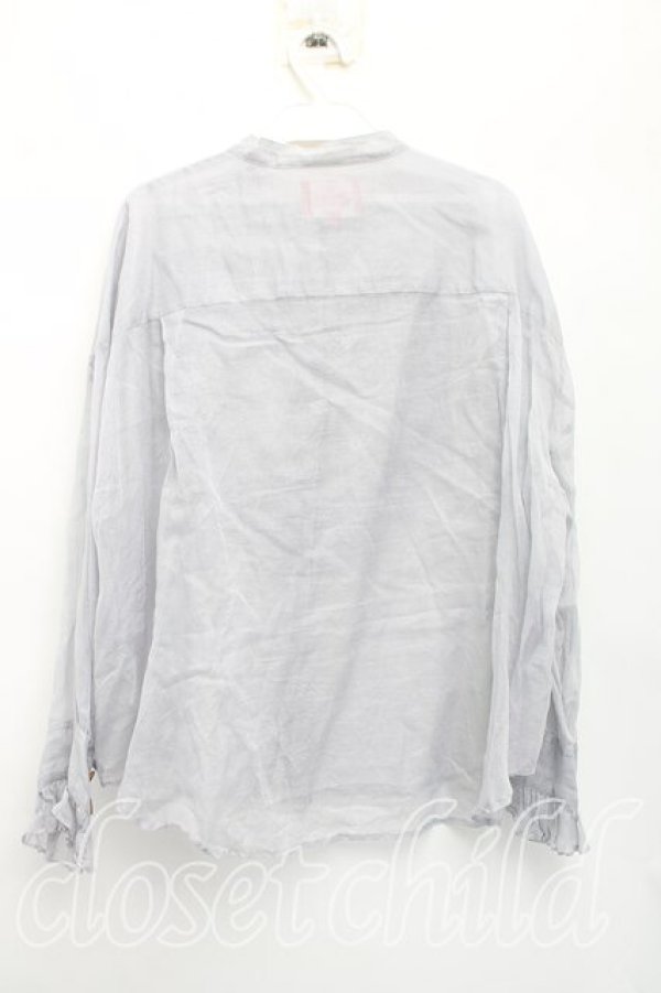 画像2: ヴィヴィアンウエストウッド 中古 / ビブハートシフォンシャツ 00(ワンサイズ) ライトグレー  H-26-01-11-040-bl-IN-ZH (2)