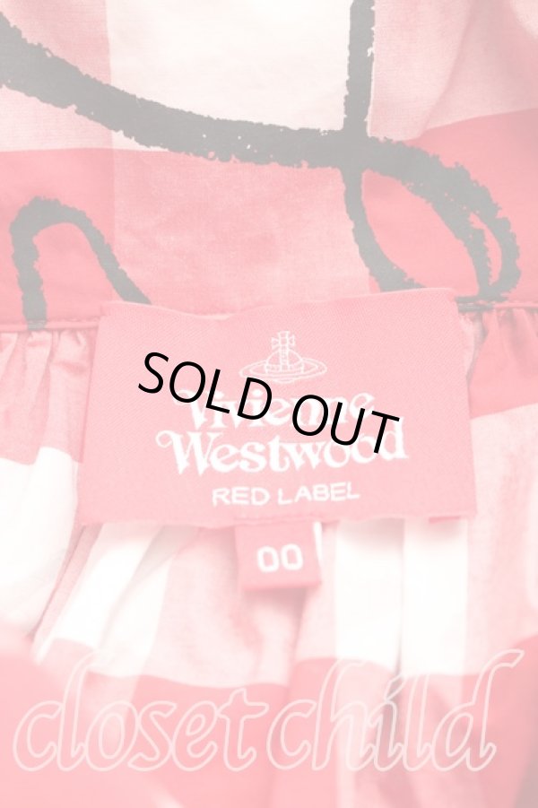 画像3: ヴィヴィアンウエストウッド 中古 / スクリブルハートスモッグシャツ 00(ワンサイズ) 赤  H-26-01-11-041-bl-IN-ZH (3)