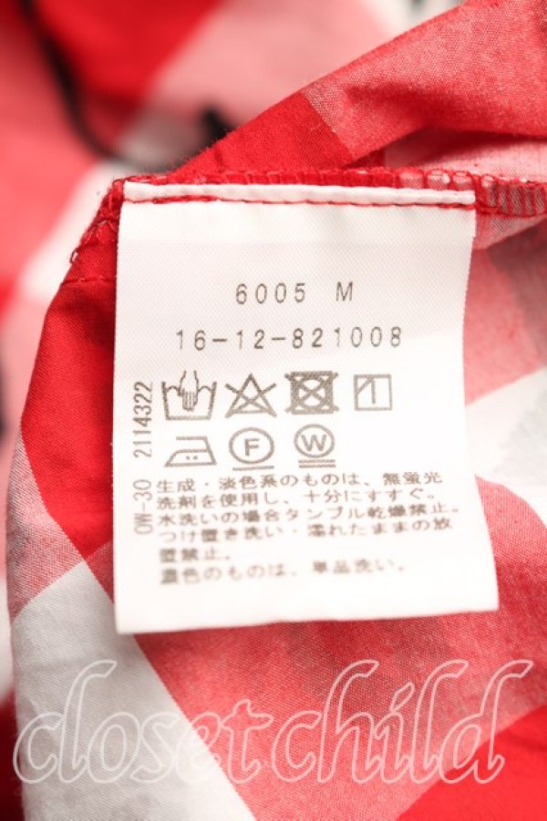 画像4: ヴィヴィアンウエストウッド 中古 / スクリブルハートスモッグシャツ 00(ワンサイズ) 赤  H-26-01-11-041-bl-IN-ZH (4)