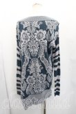 画像2: ヴィヴィアンウエストウッド 中古 / リブ切替総柄ニットワンピース 2(9号相当) 灰×青緑  H-26-01-11-044-to-IN-ZH (2)