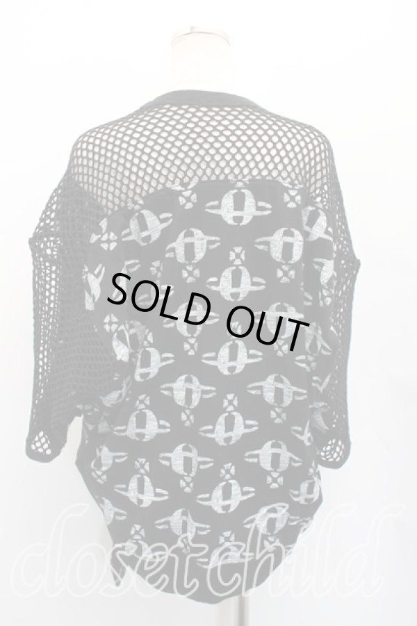 画像2: ヴィヴィアンウエストウッド 中古 / MUD ORBメッシュ切替半袖カットソー 00(ワンサイズ) 黒  H-26-01-11-046-to-IN-ZH (2)