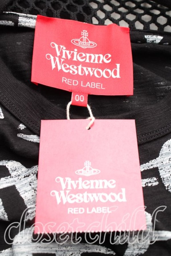 画像3: ヴィヴィアンウエストウッド 中古 / MUD ORBメッシュ切替半袖カットソー 00(ワンサイズ) 黒  H-26-01-11-046-to-IN-ZH (3)