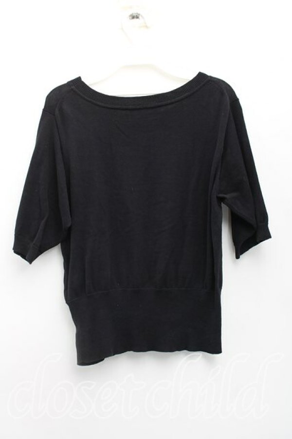 画像2: ヴィヴィアンウエストウッド 中古 / オーブ刺繍半袖サマーニット 00（ワンサイズ） 黒  H-26-01-11-047-to-IN-ZH (2)