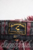画像3: ANGLOMANIA 中古 / タータンチェックデニムミニスカート W27 赤  H-26-01-11-005-sk-IN-ZH (3)
