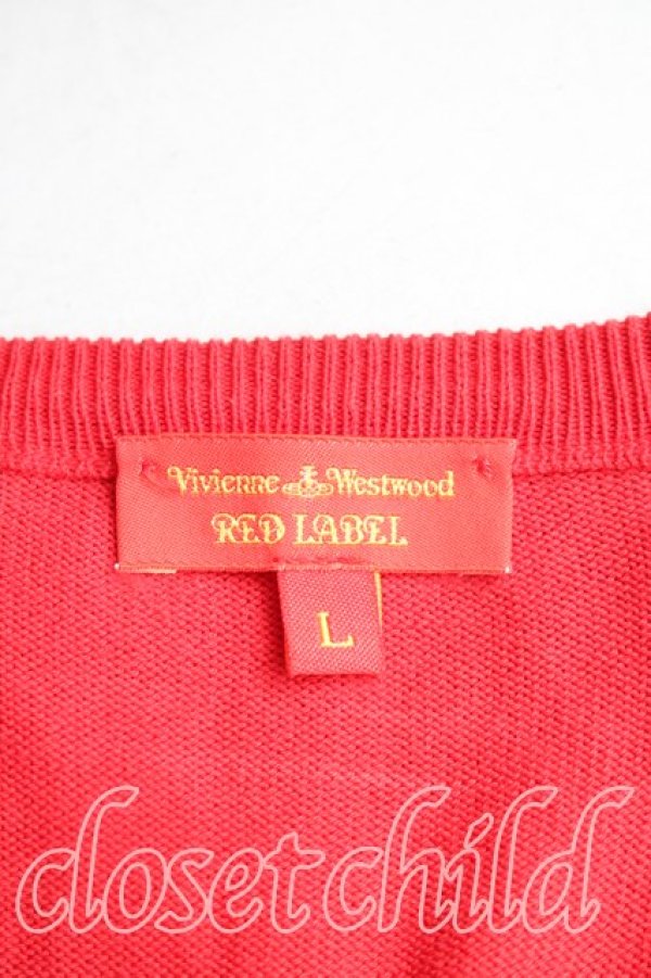 画像3: ヴィヴィアンウエストウッド 中古 / カラーオーブ刺繍ロングカーディガン L 赤  H-26-01-11-050-to-IN-ZH (3)