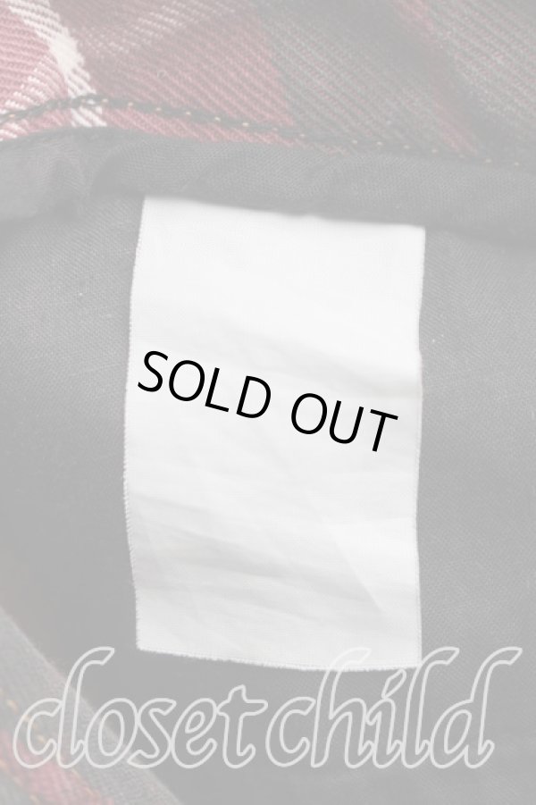 画像4: ANGLOMANIA 中古 / タータンチェックデニムミニスカート W27 赤  H-26-01-11-005-sk-IN-ZH (4)