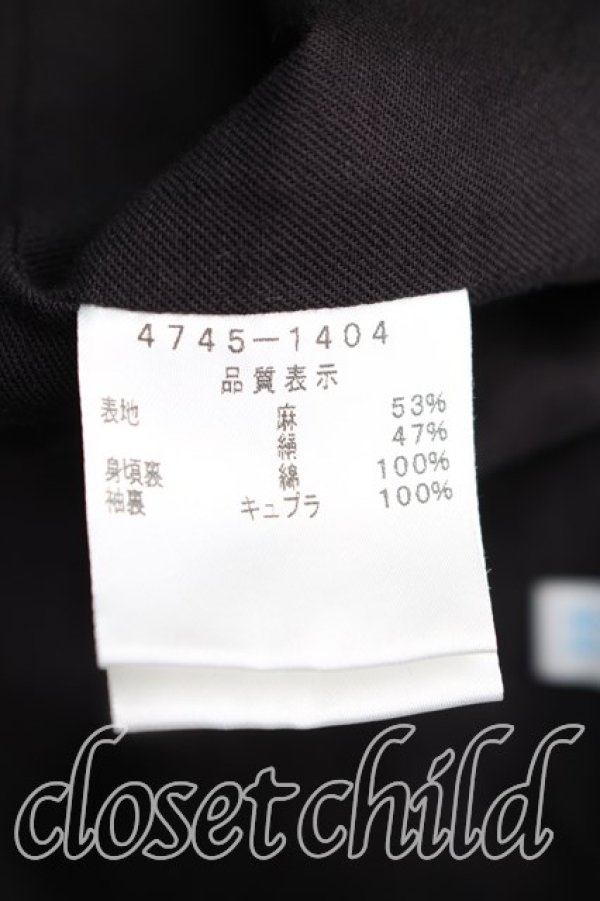 画像4: ヴィヴィアンウエストウッド MAN 中古 / リネンシルク混ジャケット 44(メンズS相当相当) 黒  H-26-01-11-051-jc-IN-ZH (4)