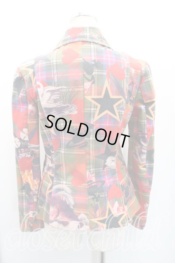 画像2: ヴィヴィアンウエストウッド 中古 / シーモンスタージャケット 38(7号相当) マルチ  H-26-01-11-053-jc-IN-ZH (2)