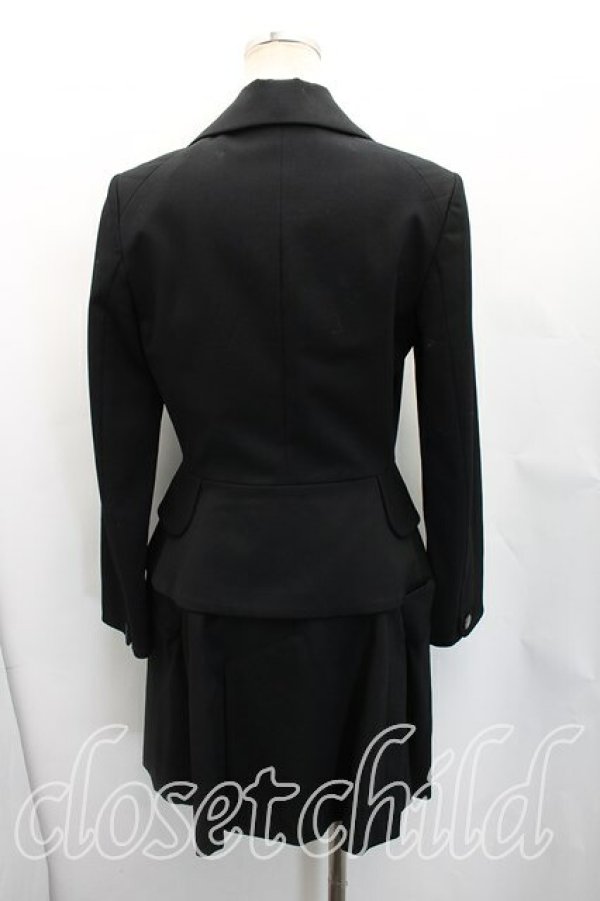 画像2: ヴィヴィアンウエストウッド 中古 / ラブジャケット＆ライディングスカートセットアップ 2(9号相当) 黒  H-26-01-11-056-su-IN-ZH (2)