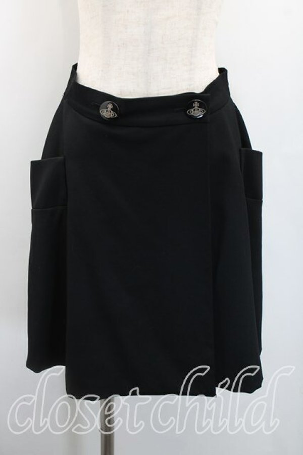 画像3: ヴィヴィアンウエストウッド 中古 / ラブジャケット＆ライディングスカートセットアップ 2(9号相当) 黒  H-26-01-11-056-su-IN-ZH (3)