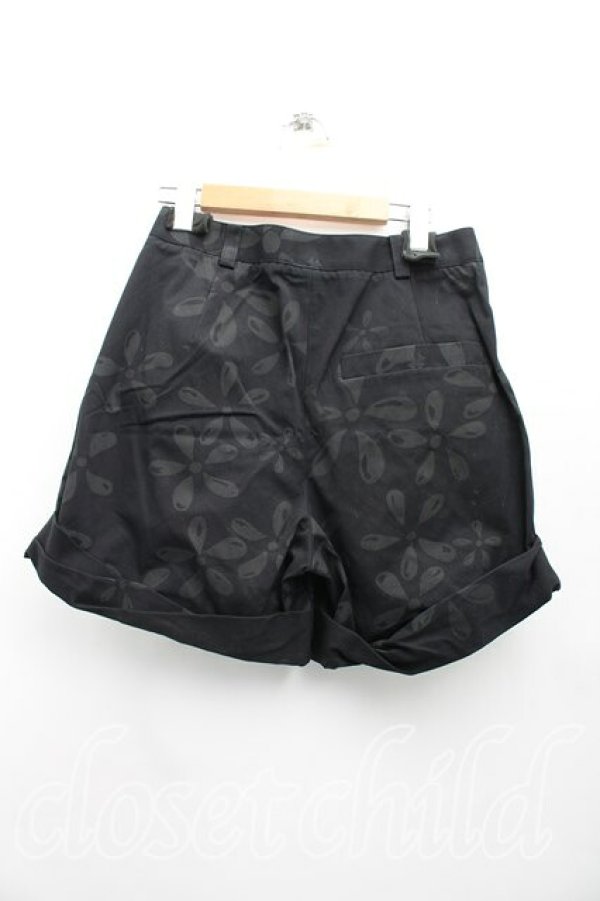 画像2: ヴィヴィアンウエストウッド 中古 / フラワーptショートパンツ 1（7号相当） 黒  H-26-01-11-059-pa-OD-ZH (2)