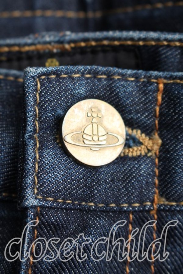 画像6: ヴィヴィアンウエストウッド Anglomania and Lee 中古 / ボンテージショートキルト W26 インディゴ  H-26-01-11-060-pa-OD-ZH (6)