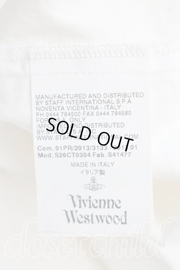 画像4: ヴィヴィアンウエストウッド 中古 / カラーオーブ刺繍ロングシャツ 40(9号相当) 白  H-26-01-11-062-bl-IN-ZH (4)