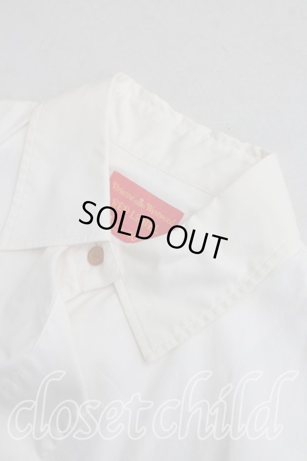 画像5: ヴィヴィアンウエストウッド 中古 / カラーオーブ刺繍ロングシャツ 40(9号相当) 白  H-26-01-11-062-bl-IN-ZH (5)