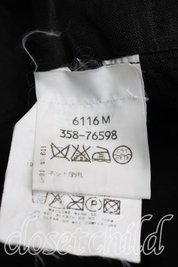 画像4: ANGLOMANIA 中古 / リネンスカート  黒  H-26-01-11-066-sk-OD-ZH (4)