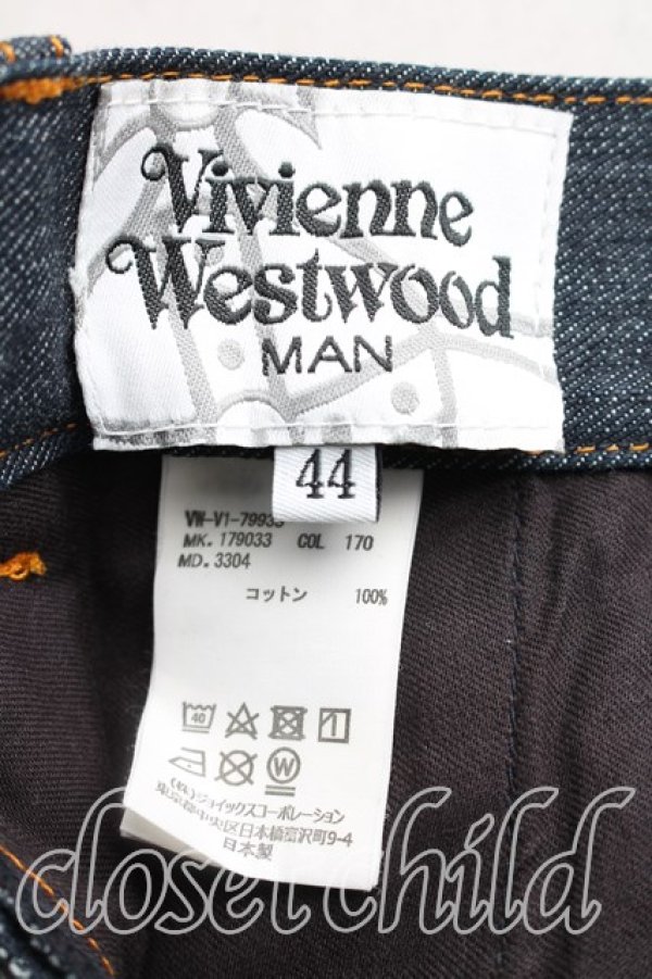 画像3: ヴィヴィアンウエストウッド MAN 中古 / アルコホリックデニム 44（メンズS相当） インディゴ  H-26-01-11-007-pa-OD-ZH (3)