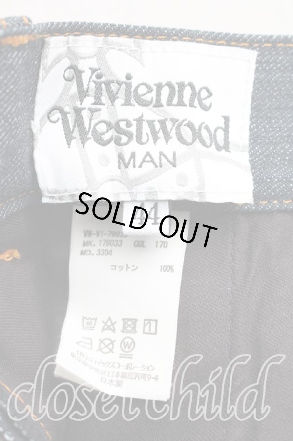 画像3: ヴィヴィアンウエストウッド MAN 中古 / アルコホリックデニム 44（メンズS相当） インディゴ  H-26-01-11-007-pa-OD-ZH (3)