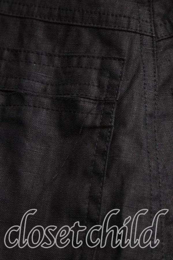 画像6: ANGLOMANIA 中古 / リネンスカート  黒  H-26-01-11-066-sk-OD-ZH (6)