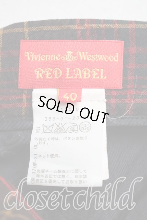 画像3: ヴィヴィアンウエストウッド 中古 / タータンチェックイレギュラースカート 40（9号相当） 赤  H-26-01-11-069-sk-OD-ZH (3)