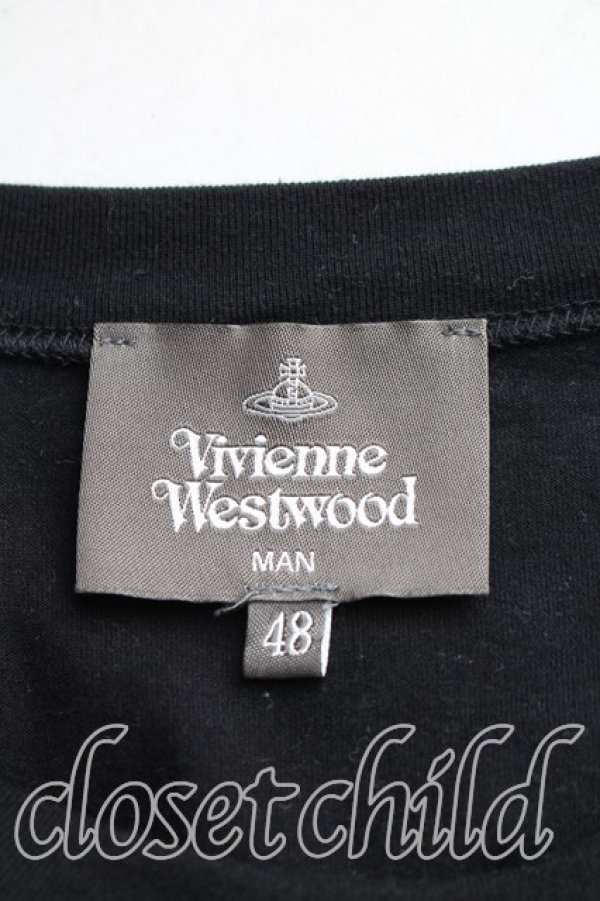 画像3: ヴィヴィアンウエストウッド MAN 中古 / PAINTED TEDDY　Tシャツ 48（メンズL相当） 黒  H-26-01-11-080-ts-OD-ZH (3)