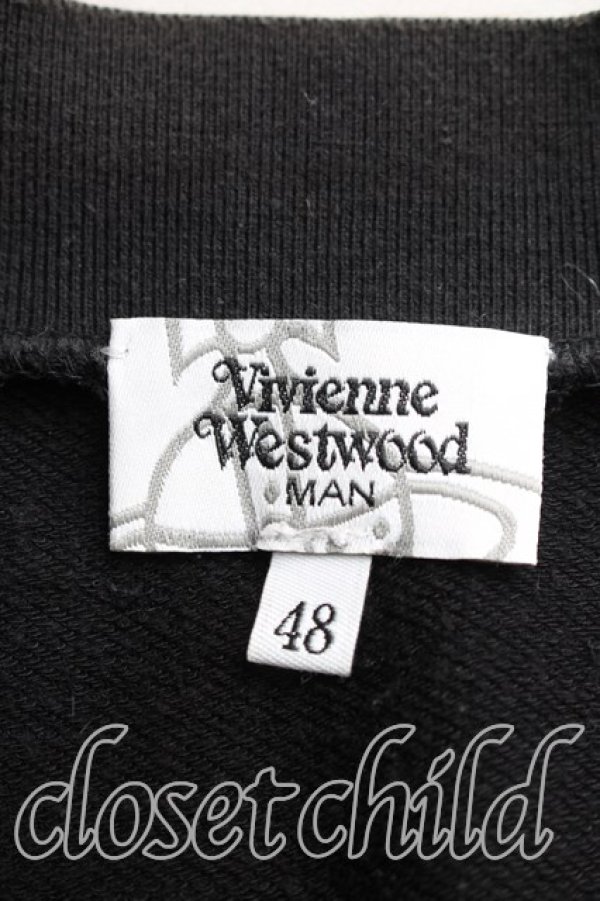画像3: ヴィヴィアンウエストウッド MAN 中古 / オーブ刺繍カーディガン 48(メンズL相当) 黒  H-26-01-11-082-to-IN-ZH (3)