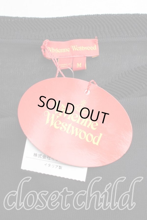 画像3: ヴィヴィアンウエストウッド 中古 / カラーオーブ刺繍サマーニットカーディガン M 黒  H-26-01-11-085-to-IN-ZH (3)