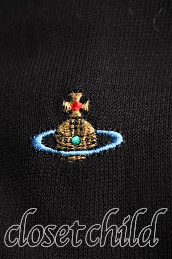 画像6: ヴィヴィアンウエストウッド 中古 / カラーオーブ刺繍サマーニットカーディガン M 黒  H-26-01-11-085-to-IN-ZH (6)