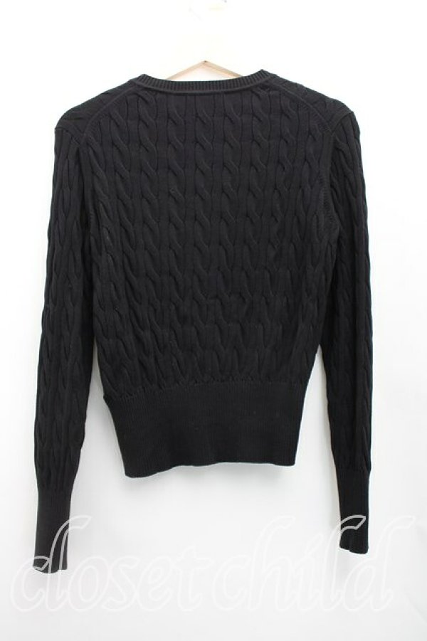 画像2: ヴィヴィアンウエストウッド 中古 / ケーブルカーディガン 03（L相当） 黒  H-26-01-11-086-to-OD-ZH (2)