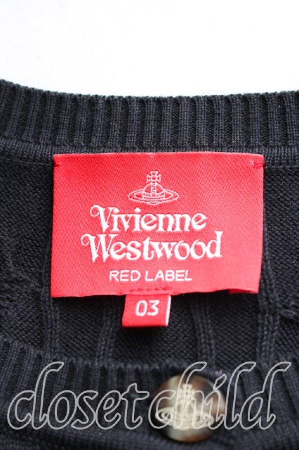 画像3: ヴィヴィアンウエストウッド 中古 / ケーブルカーディガン 03（L相当） 黒  H-26-01-11-086-to-OD-ZH (3)