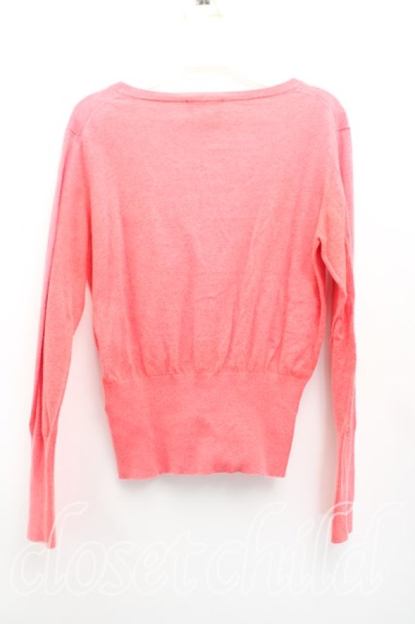 画像2: ヴィヴィアンウエストウッド 中古 / 単色オーブ刺繍カーディガン 2(9号相当) ピンク  H-26-01-11-088-to-IN-ZH (2)