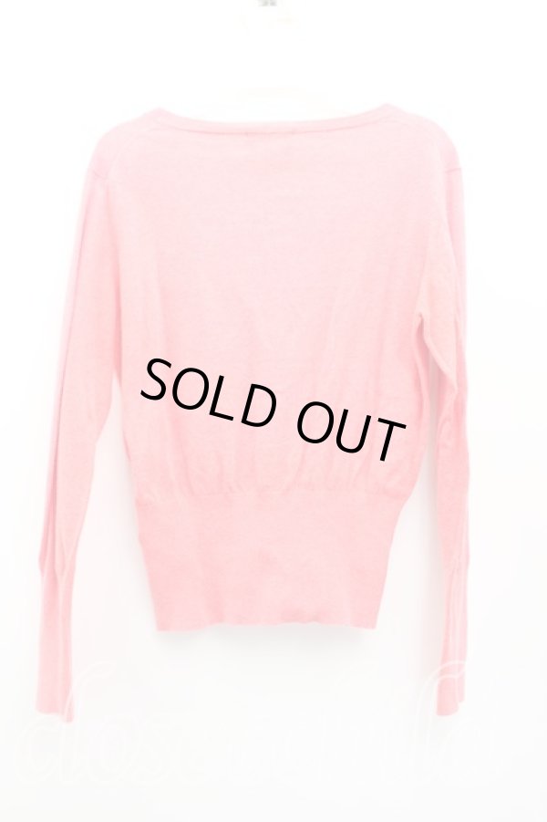 画像2: ヴィヴィアンウエストウッド 中古 / 単色オーブ刺繍カーディガン 2(9号相当) ピンク  H-26-01-11-088-to-IN-ZH (2)