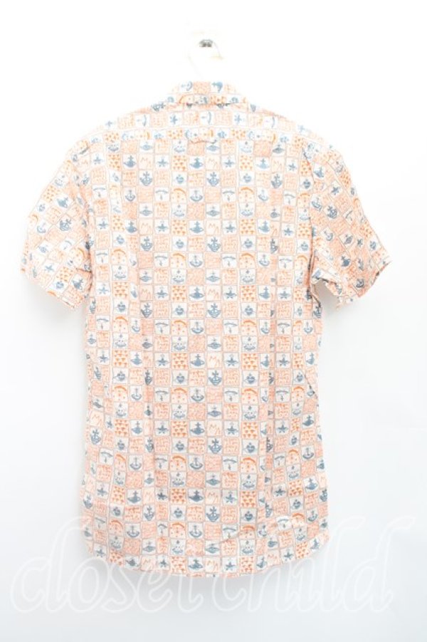 画像2: ANGLOMANIA 中古 / DOODLEシャツ S オレンジ  H-26-01-11-010-bl-OD-ZH (2)