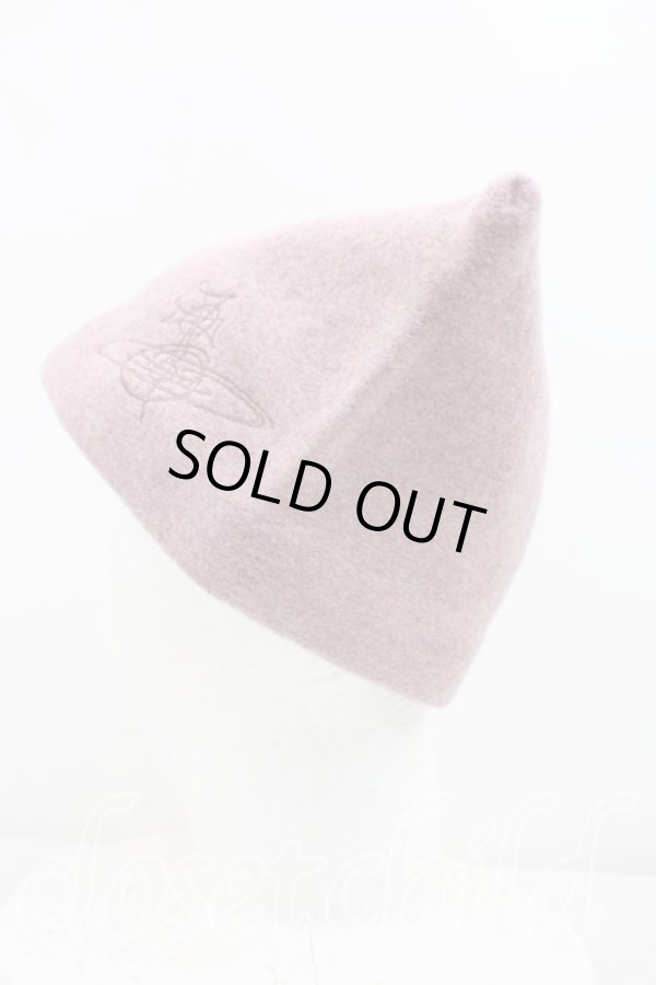 画像2: ヴィヴィアンウエストウッド 中古 / スクエアニット帽  紫  H-26-01-11-099-ha-OD-ZH (2)