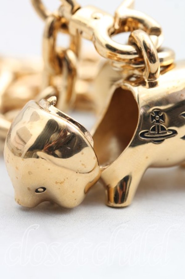 画像4: ヴィヴィアンウエストウッド 中古 / PIGネックレス  ゴールド  H-26-01-11-103-nl-OD-ZH (4)