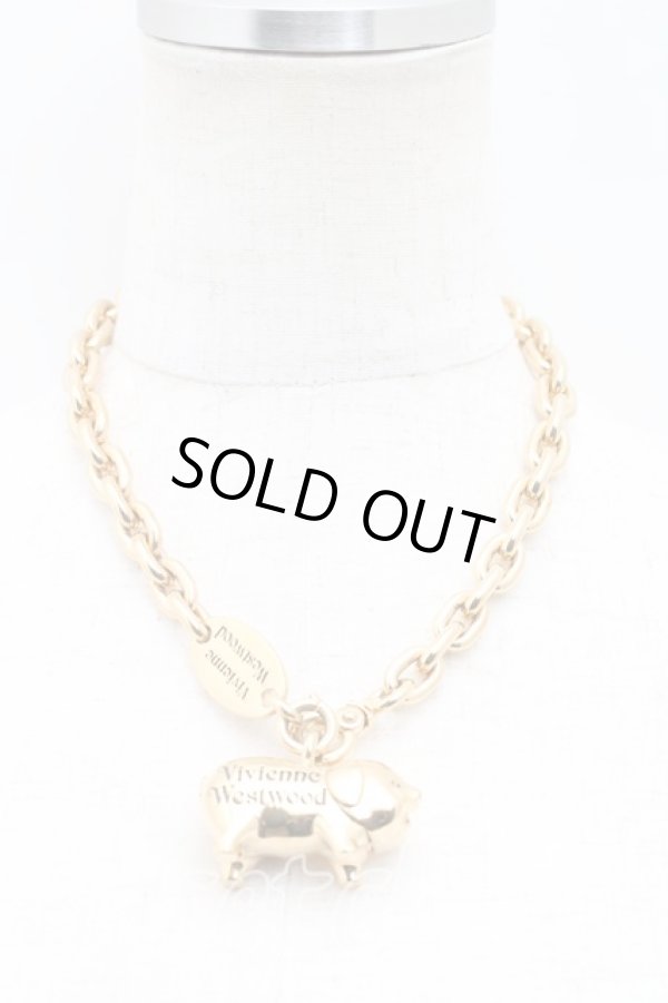 画像6: ヴィヴィアンウエストウッド 中古 / PIGネックレス  ゴールド  H-26-01-11-103-nl-OD-ZH (6)