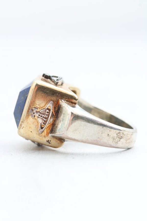 画像2: ヴィヴィアンウエストウッド 中古 / スクエアボックスリング M(14号相当） ゴールド  H-26-01-11-111-rg-OD-ZH (2)