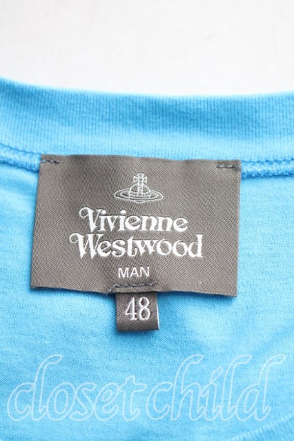 画像3: ヴィヴィアンウエストウッド MAN 中古 / シーモンスターptTシャツ 48(メンズL相当) 水色  H-26-01-11-012-ts-IN-ZH (3)