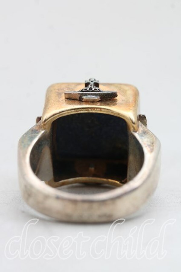 画像4: ヴィヴィアンウエストウッド 中古 / スクエアボックスリング M(14号相当） ゴールド  H-26-01-11-111-rg-OD-ZH (4)