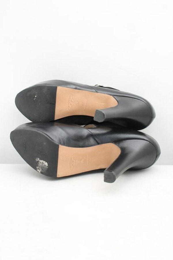 画像5: ヴィヴィアンウエストウッド 中古 / Tストラップシューズ 40（25cm相当） 黒  H-26-01-11-113-sh-OD-ZH (5)