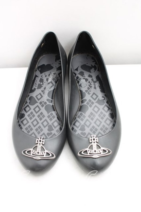 画像2: ヴィヴィアンウエストウッド×Melissa 中古 / シンラインオーブウルトラガール 37（23.5cm相当） 黒  H-26-01-11-114-sh-IN-ZH (2)