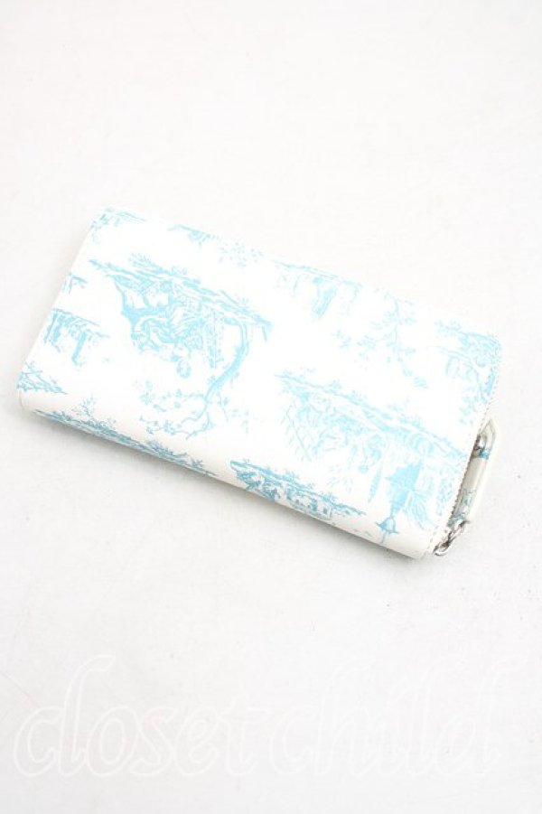 画像2: ヴィヴィアンウエストウッド 中古 / トワレ柄長財布  青ｘ白  H-26-01-11-117-wa-OD-ZH (2)