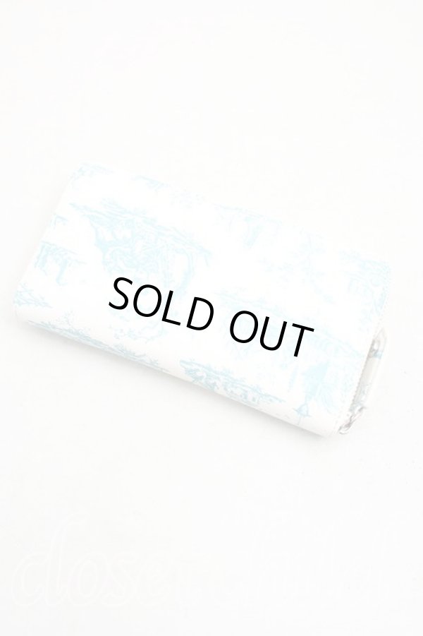 画像2: ヴィヴィアンウエストウッド 中古 / トワレ柄長財布  青ｘ白  H-26-01-11-117-wa-OD-ZH (2)