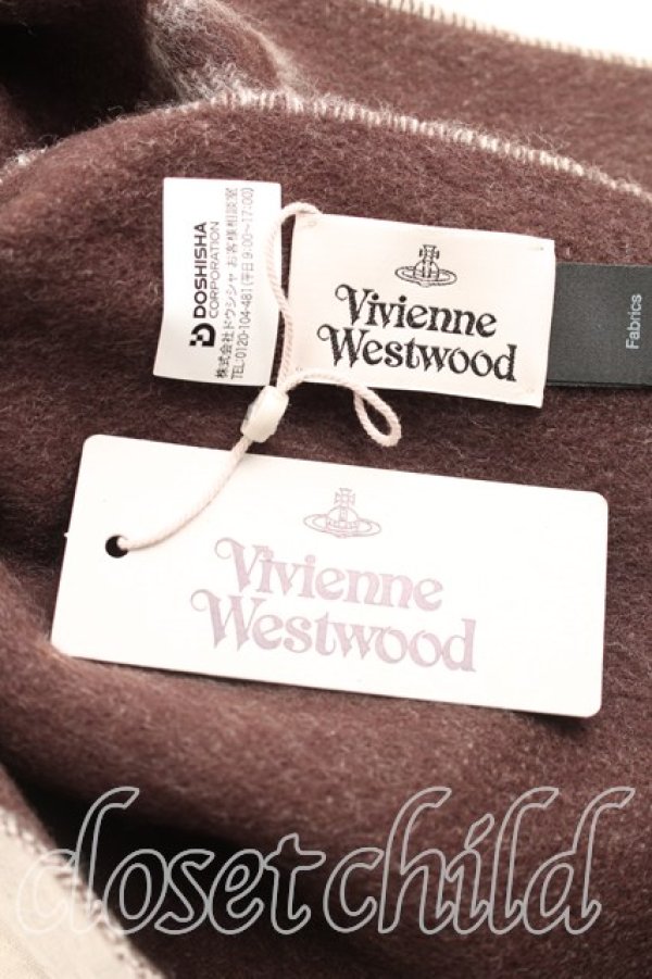 画像2: ヴィヴィアンウエストウッド 中古 / SINGLE ORB DOUBLEマフラー  茶  H-26-01-11-118-gd-IN-ZH (2)