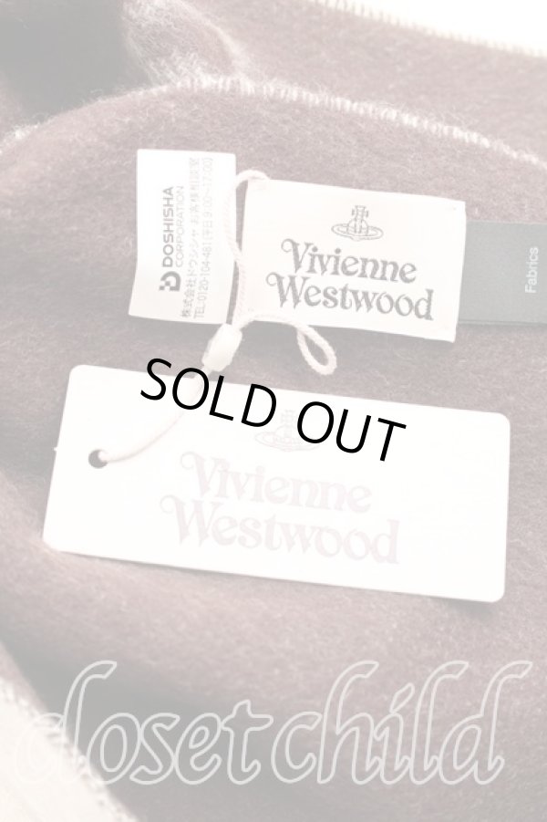 画像2: ヴィヴィアンウエストウッド 中古 / SINGLE ORB DOUBLEマフラー  茶  H-26-01-11-118-gd-IN-ZH (2)