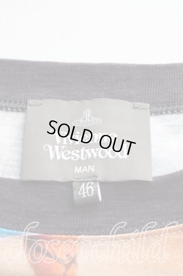 画像3: ヴィヴィアンウエストウッド 中古 / "MOODBOARD PRINT"リラックスTシャツ 46(メンズM相当) マルチ  H-26-01-11-013-ts-IN-ZH (3)