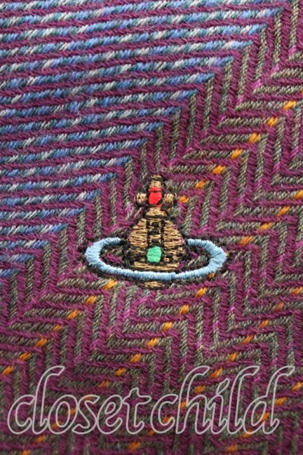 画像2: ヴィヴィアンウエストウッド 中古 / ブランケットツイード大判ストール  マルチ  H-26-01-11-119-gd-OD-ZH (2)