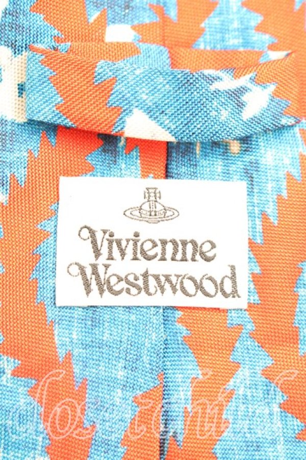 画像3: ヴィヴィアンウエストウッド 中古 / スクイグルネクタイ  青  H-26-01-11-120-gd-OD-ZH (3)